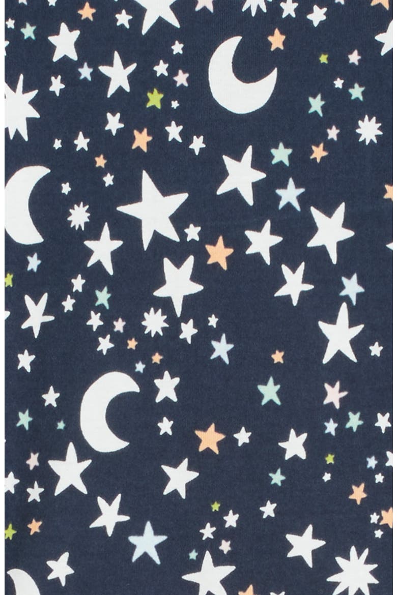 Kids' Glow in the Dark Fitted Two-Piece Pajamas, Alternate, color, NAVY NIGHTTIME GLOW