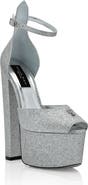 PHILIPP PLEIN Glitter Platform Sandals Hi-Heels Women