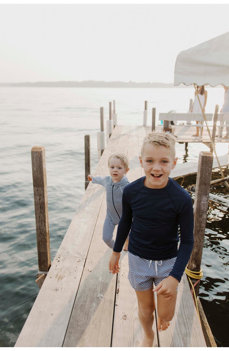 Lake Label Long Sleeve Rash Guard Swim Shirt, Alternate, color,