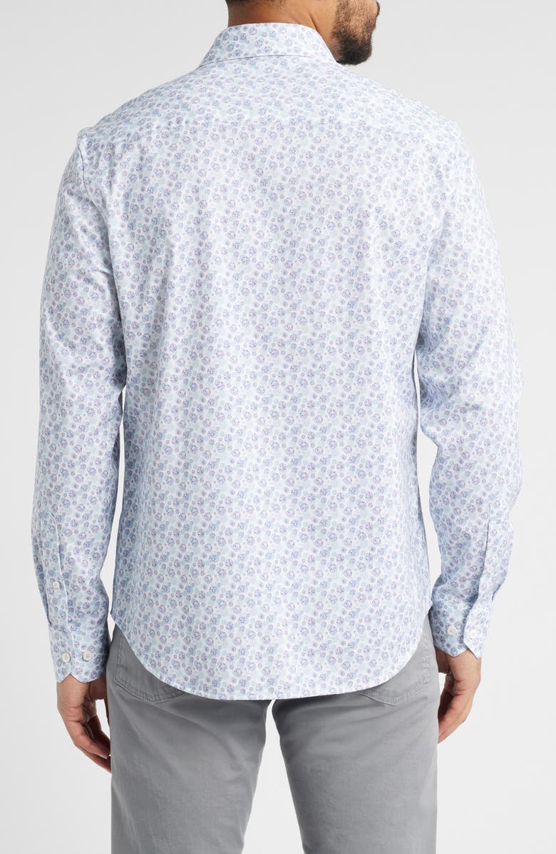 Bugatchi James OoohCotton<sup>®</sup> Disco Ball Print Button-Up Shirt, Alternate, color, Plum