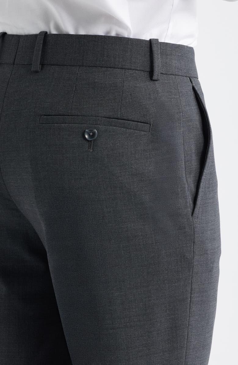 Nordstrom Henrik Trim Fit Solid Stretch Wool Suit Pants, Alternate, color, Grey Dark Heather