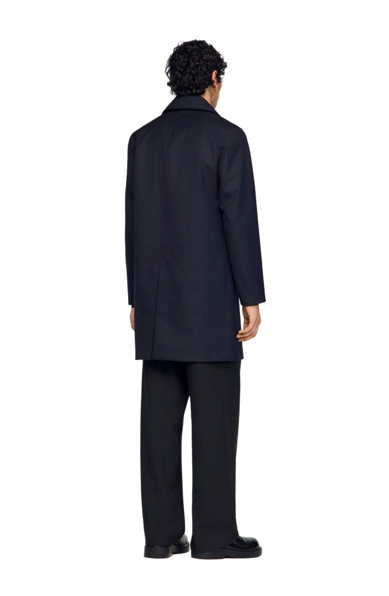 SANDRO Waterproof raincoat, Alternate, color, Navy Blue