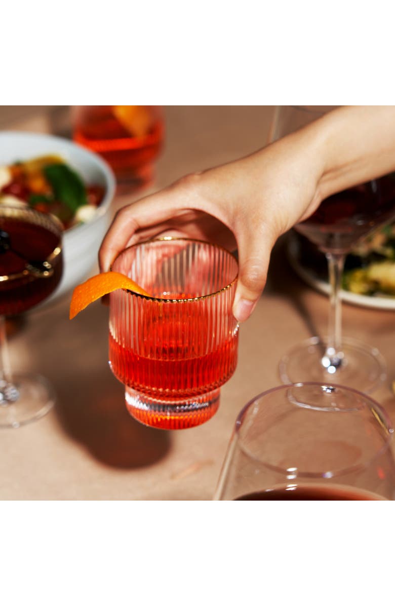 Viski Meridian Crystal Tumblers Set of 2, Alternate, color, Clear