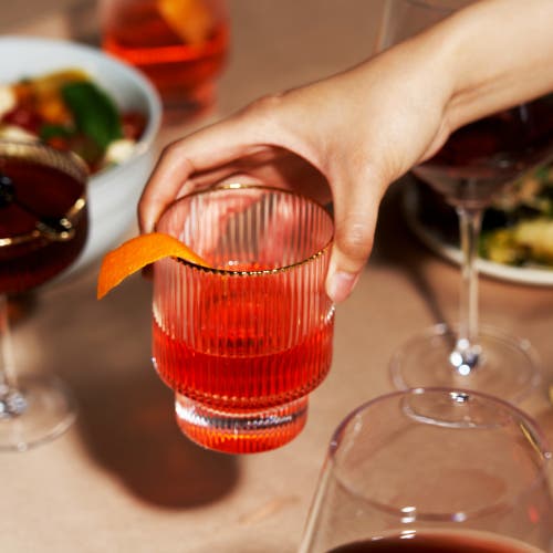 Viski Meridian Crystal Tumblers Set Of 2 In Clear