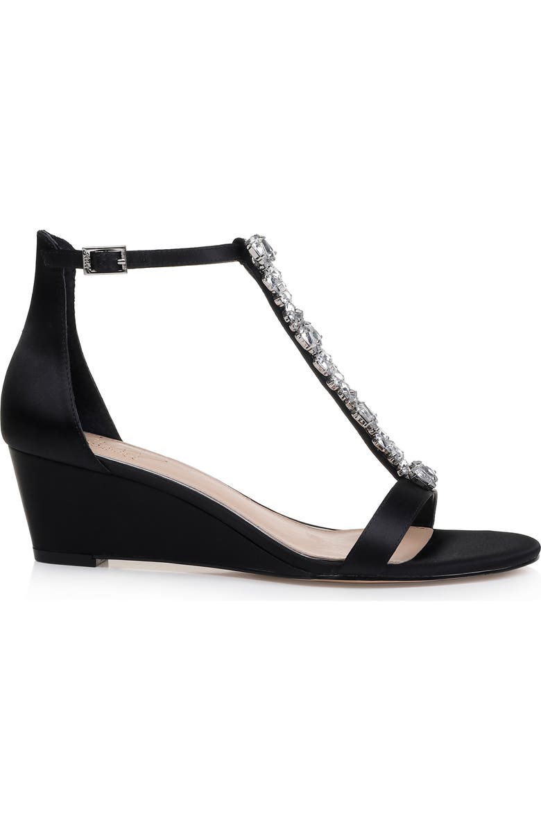 Jewel Badgley Mischka Darrell Embellished Wedge Sandal, Alternate, color,