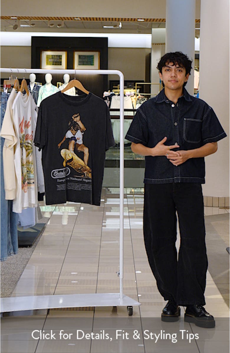 Skateboard Magazine Graphic Cotton T-Shirt, sales video thumbnail