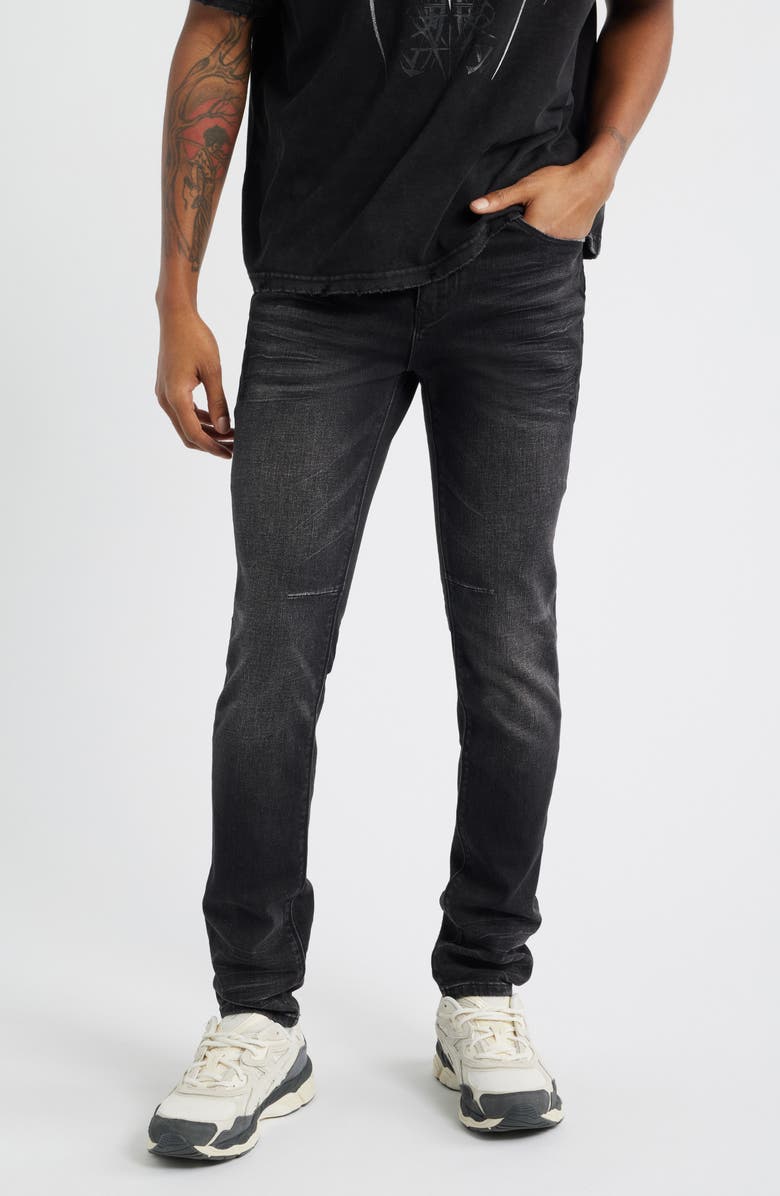 RtA Clayton Skinny Jeans, Main, color, Graphite Fade