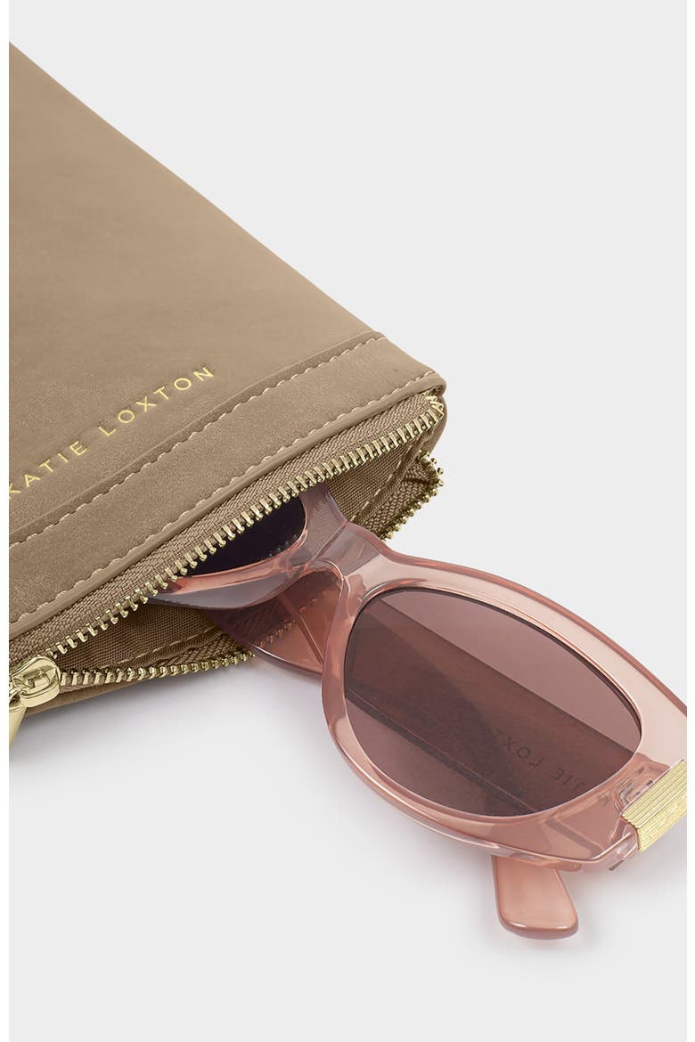 Clip On Sunglasses Case, Alternate, color, Taupe Suedette