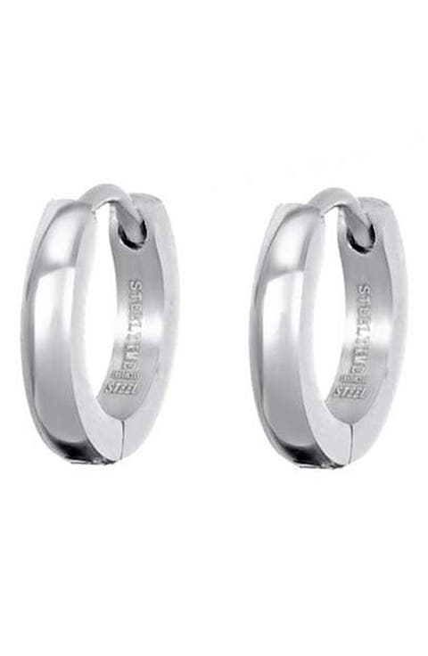 Men's Stainless Steel Hoop Earrings