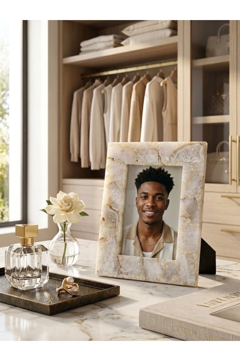 Cherish Agate Picture Frame, Alternate, color, Beige