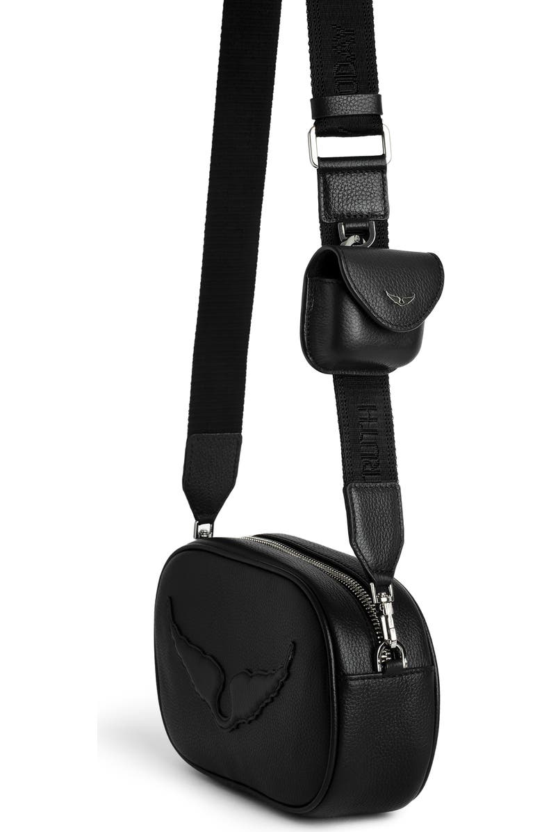 Zadig & Voltaire Rock With You Grained Leather Crossbody Bag, Alternate, color,