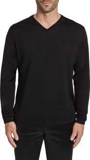 Jack Victor Ramezay Wool Blend V-Neck Sweater