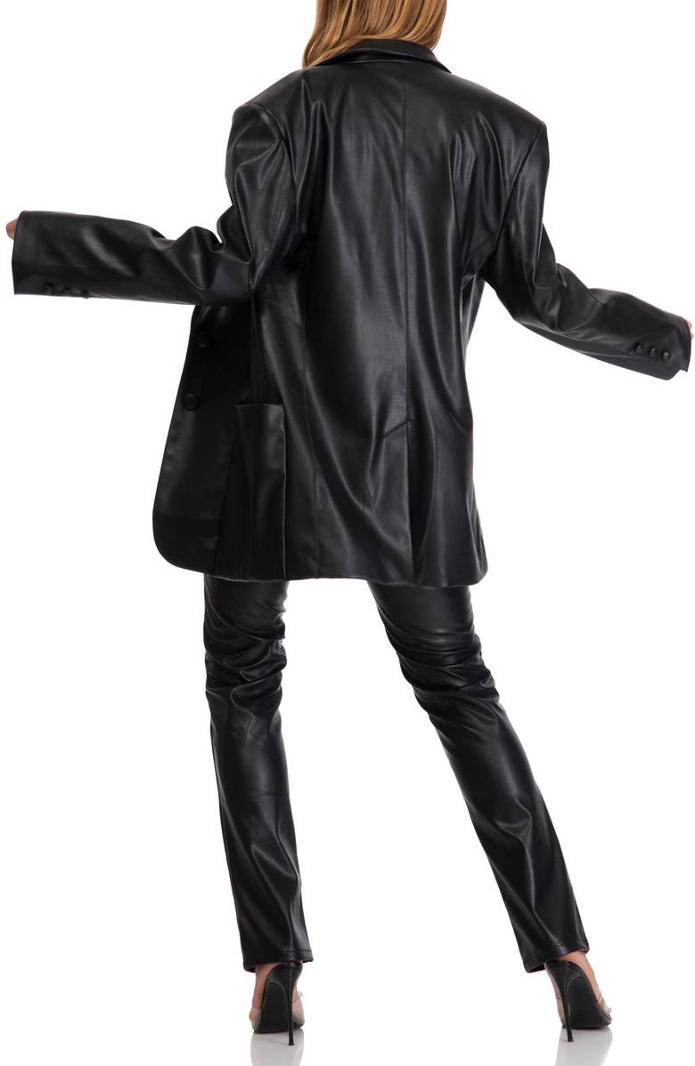 AFRM Faux Leather Blazer, Alternate, color, 
