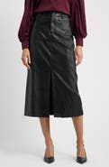 KOBI HALPERIN Leslie Faux Leather Midi Skirt