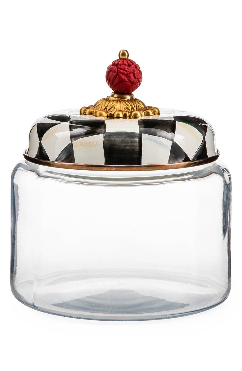 MACKENZIE CHILDS Courtly Check Small Kitchen Canister, Main, color,