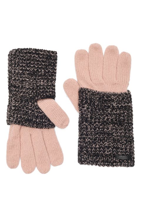 Angled Stitch Marled Gloves
