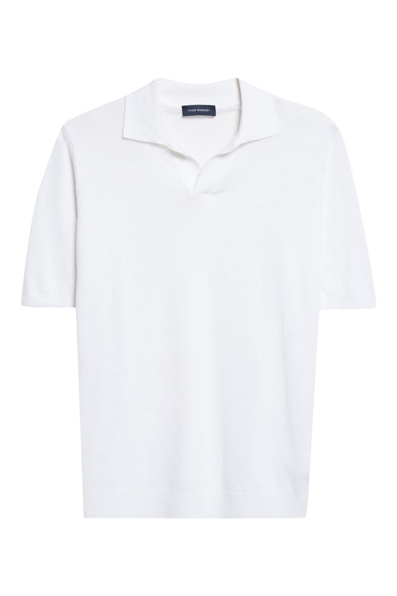 Skipper Linen & Cotton Polo, Alternate, color, WHITE