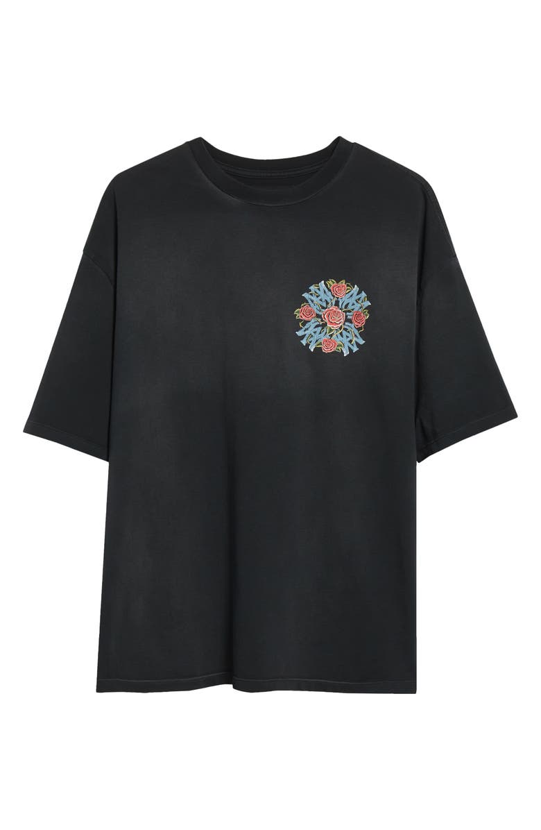 AMIRI Oversize Out for Trouble Graphic T-Shirt, Alternate, color, Black