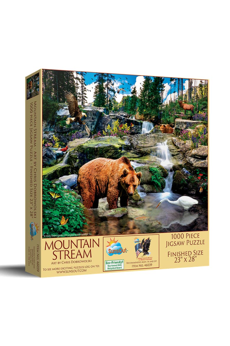 Mountain Stream 1000 piece Jigsaw Puzzle for Adults, Main, color, Multicolor