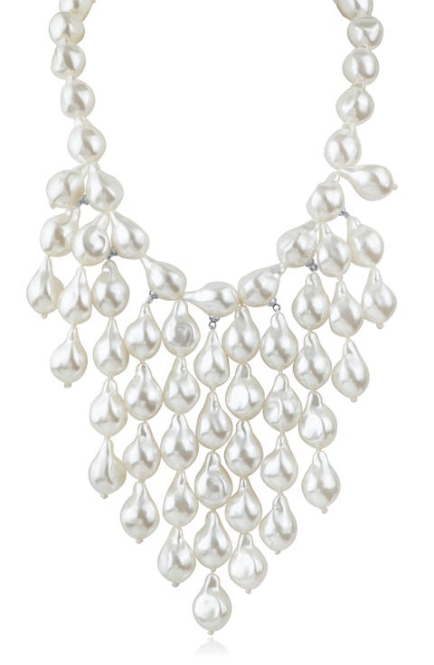 Imitation Baroque Pearl Bib Necklace (Nordstrom Exclusive)