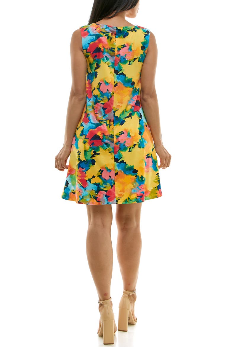Scoop Neck Sleeveless Dress, Alternate, color, LEMON/CHERRY MULTI