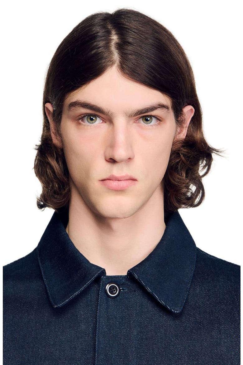 Denim worker jacket, Alternate, color, Navy blue