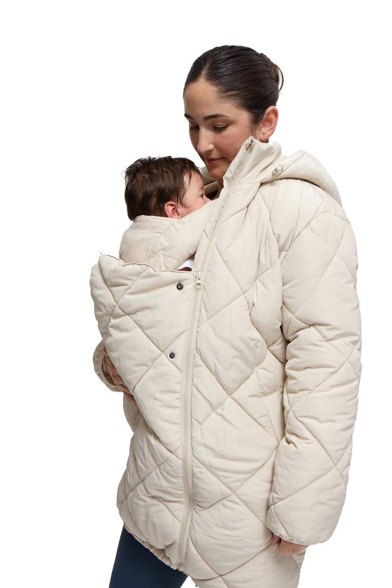 Longline Puffer with Insert, Alternate, color, Stone