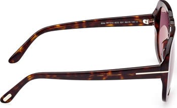 56mm Gradient Aviator Sunglasses