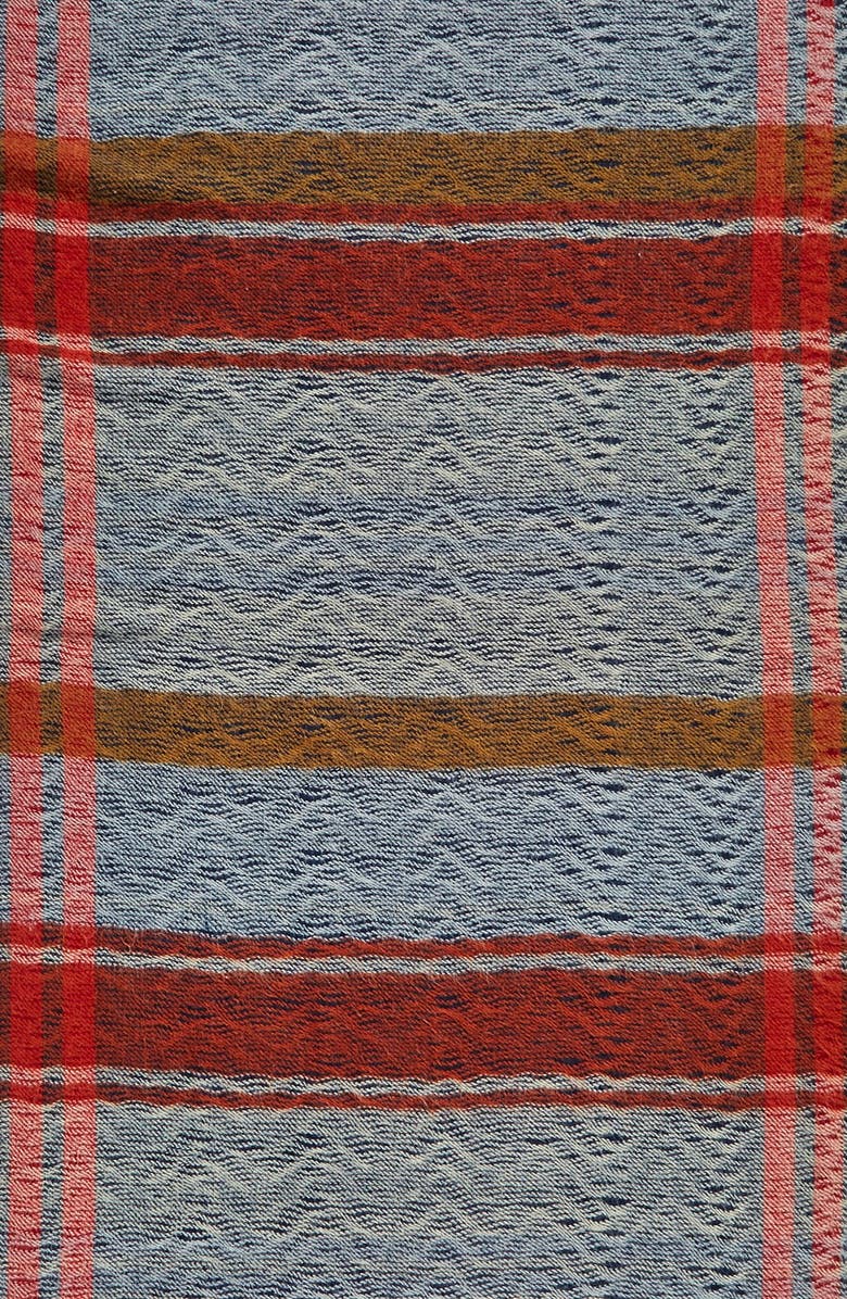 La Double 7 BP. Chevron Plaid Scarf, Alternate, color,