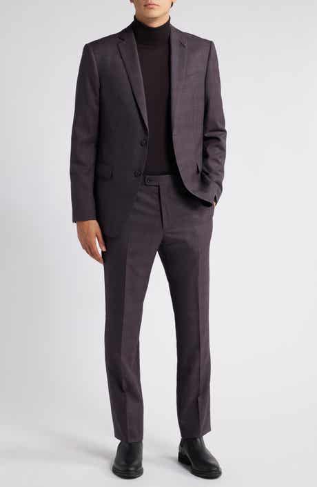 John Varvatos Plaid Wool Blend Suit