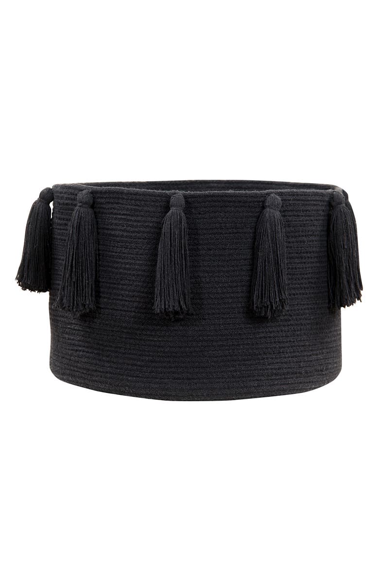 Lorena Canals Tassel Basket, Main, color, 
