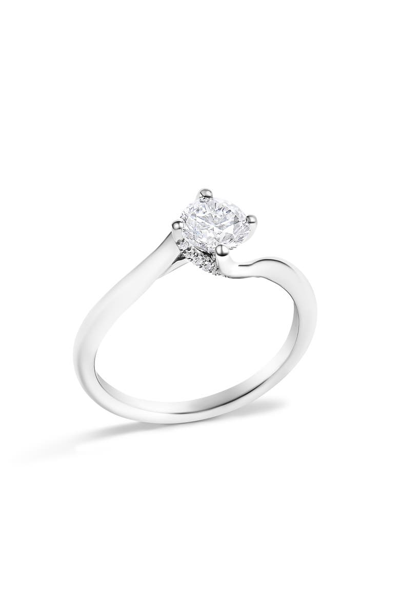 Haus of Brilliance 14K White Gold 4/5 Cttw Round Lab Grown Diamond Bypass Solitaire Engagement Ring, Alternate, color, 