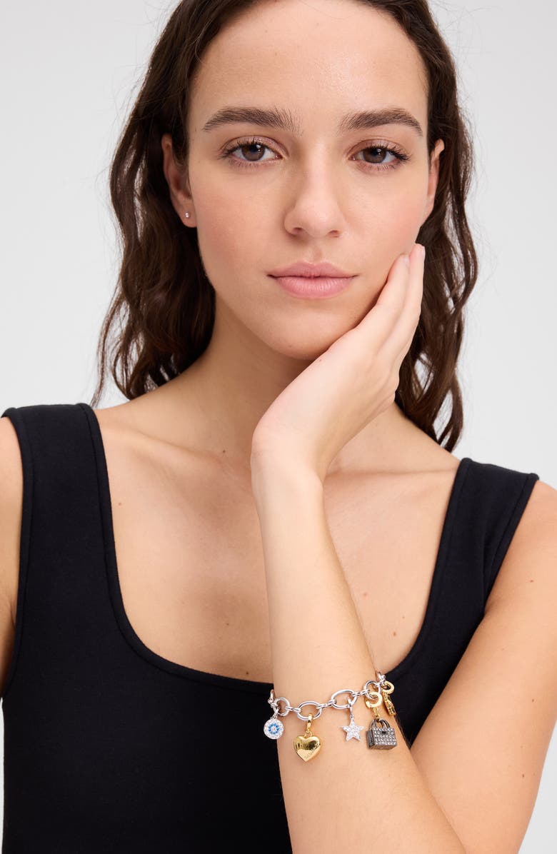 Kate Spade New York charm chain bracelet, Alternate, color, Silver