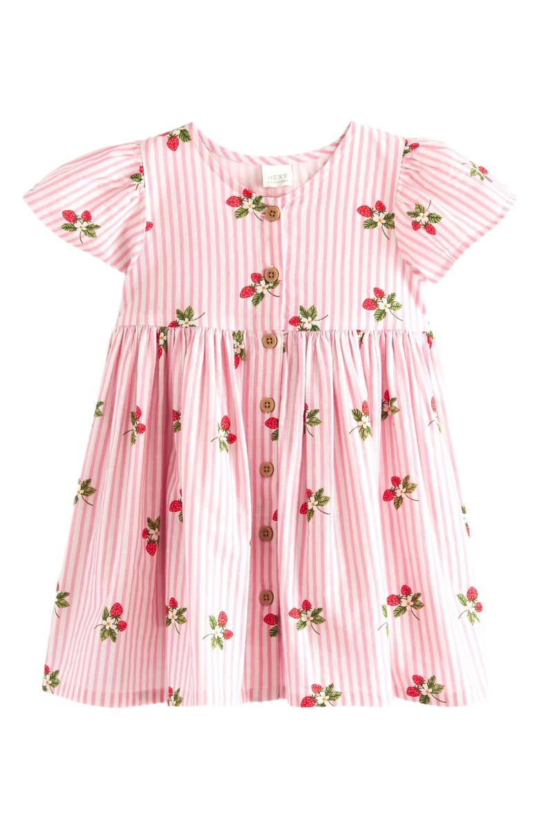 NEXT Kids' Strawberry Stripe Cotton Sundress, Main, color, 