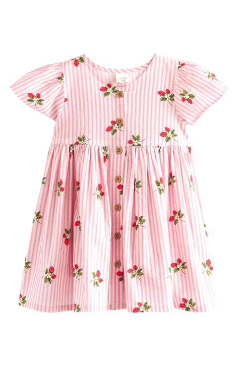 Kids' Strawberry Stripe Cotton Sundress (Toddler & Little Kid)