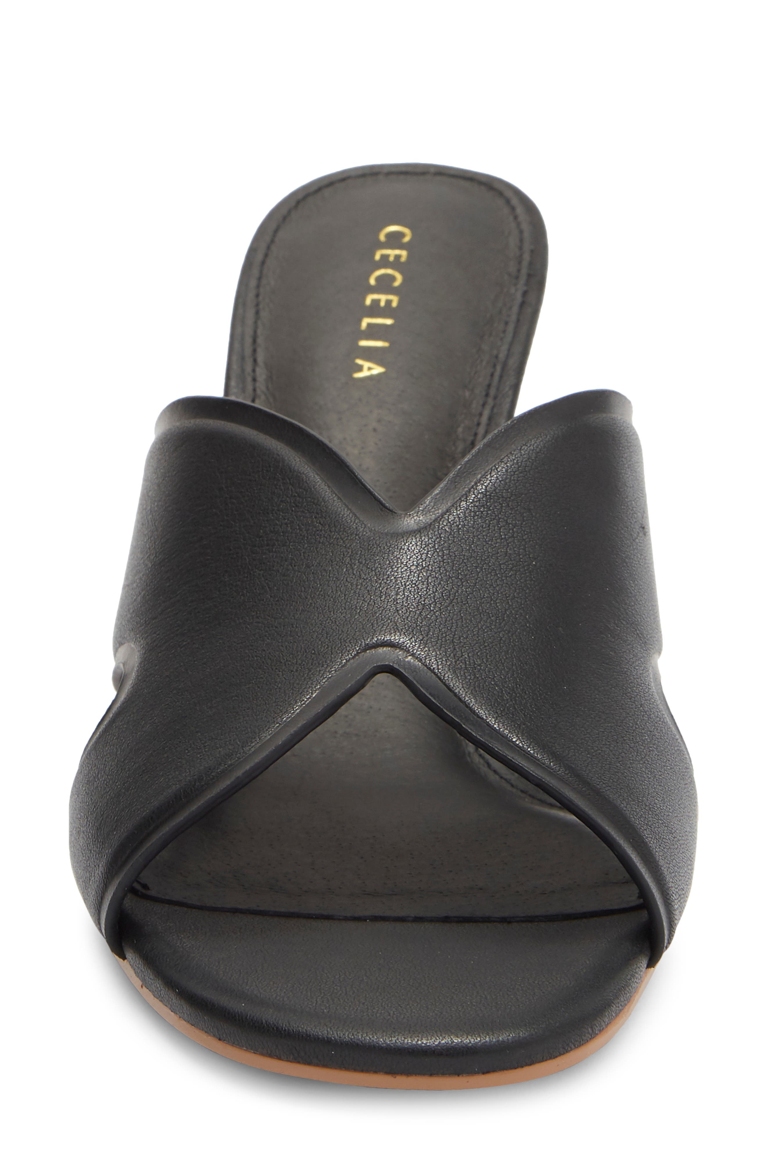 Cecelia New York Faye Wedge Slide Sandal, Alternate, color, Black
