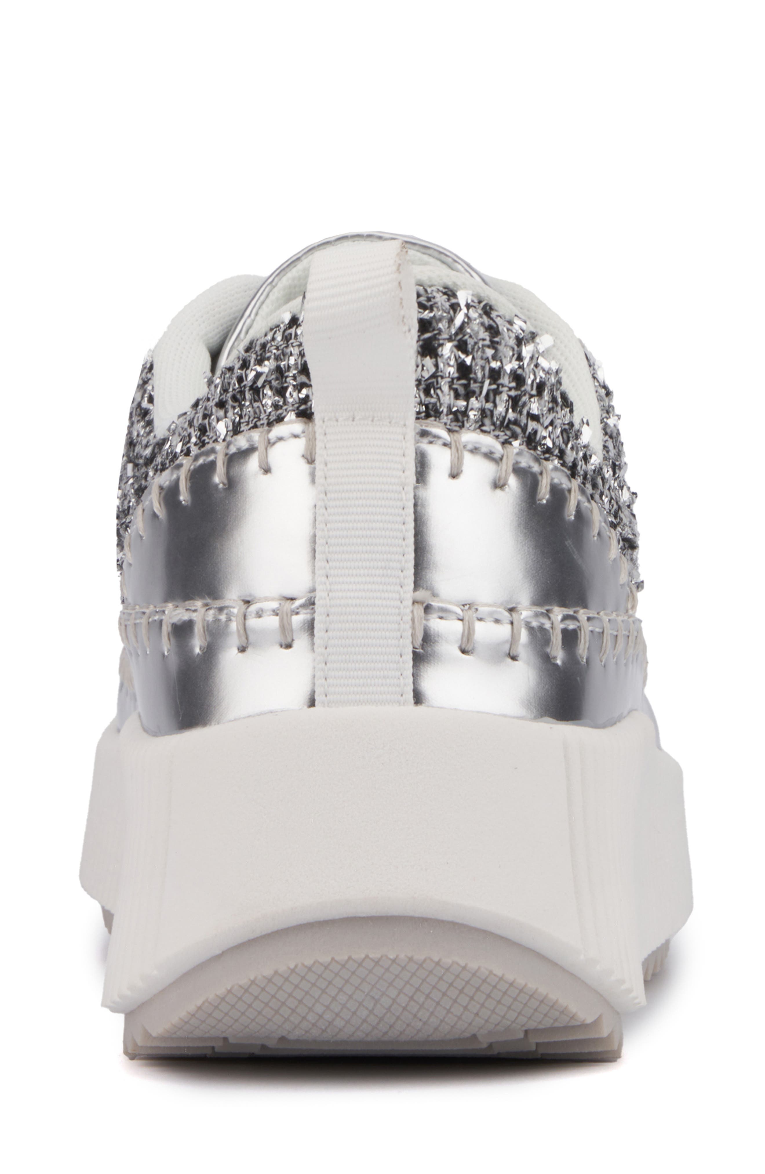 NEW YORK AND COMPANY Twyla Sneaker, Alternate, color, Silver