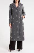 CeCe Sequin Starburst Bouclé Coat