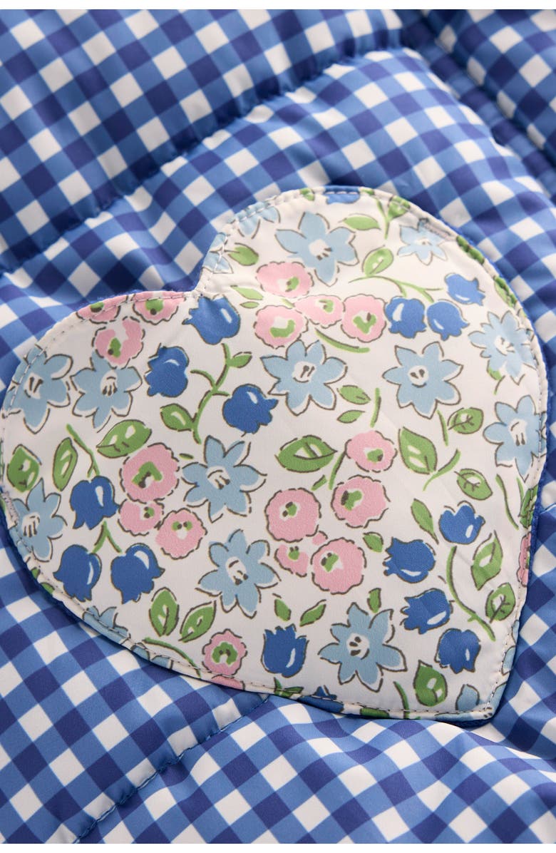 Mini Boden Kids' Padded Gingham Jacket, Alternate, color, Blue Gingham