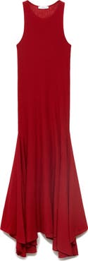 MANGO Asymmetric Sleeveless Knit Maxi Dress