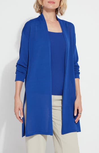 Lyssé Avril Knit Duster In Cobalt Pop