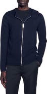 SANDRO Zipped cardigan with hood