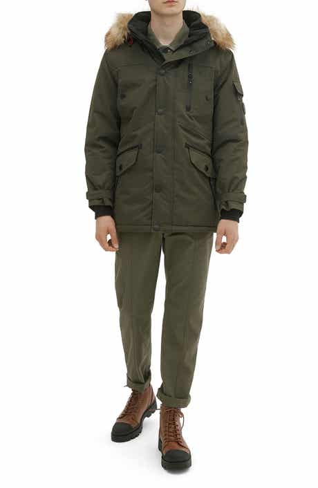 Noize Jacob Faux Fur Trim Hooded Insulated Parka Jacket