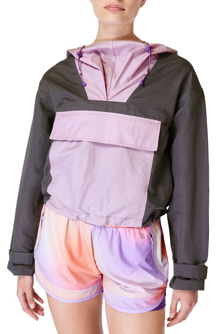 Nomad Colorblock Hooded Pullover Jacket, Main, color, URBAN GREY