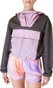 Sweaty Betty Nomad Colorblock Hooded Pullover Jacket