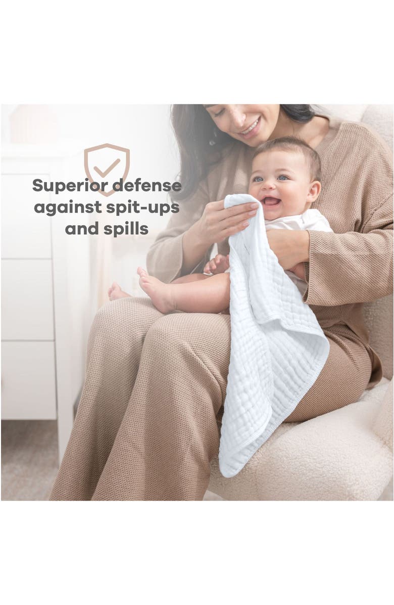 Comfy Cubs Muslin Burp Cloths - Pack of 6, Alternate, color, White