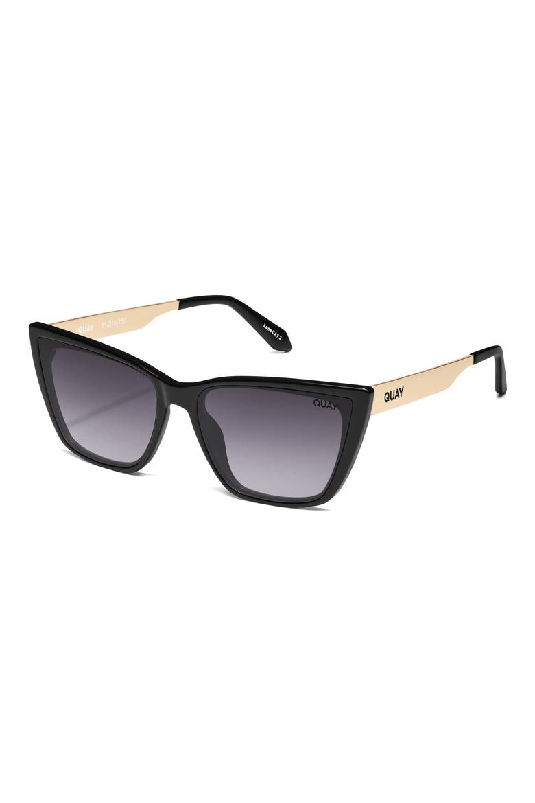 Call The Shots 59mm Cat Eye Sunglasses, Alternate, color, BLACK/ SMOKE