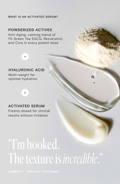 Exponent Beauty Calm Revival Green Tea Resveratrol + Hyaluronic Acid Power Serum Set $98 Value In Transparent