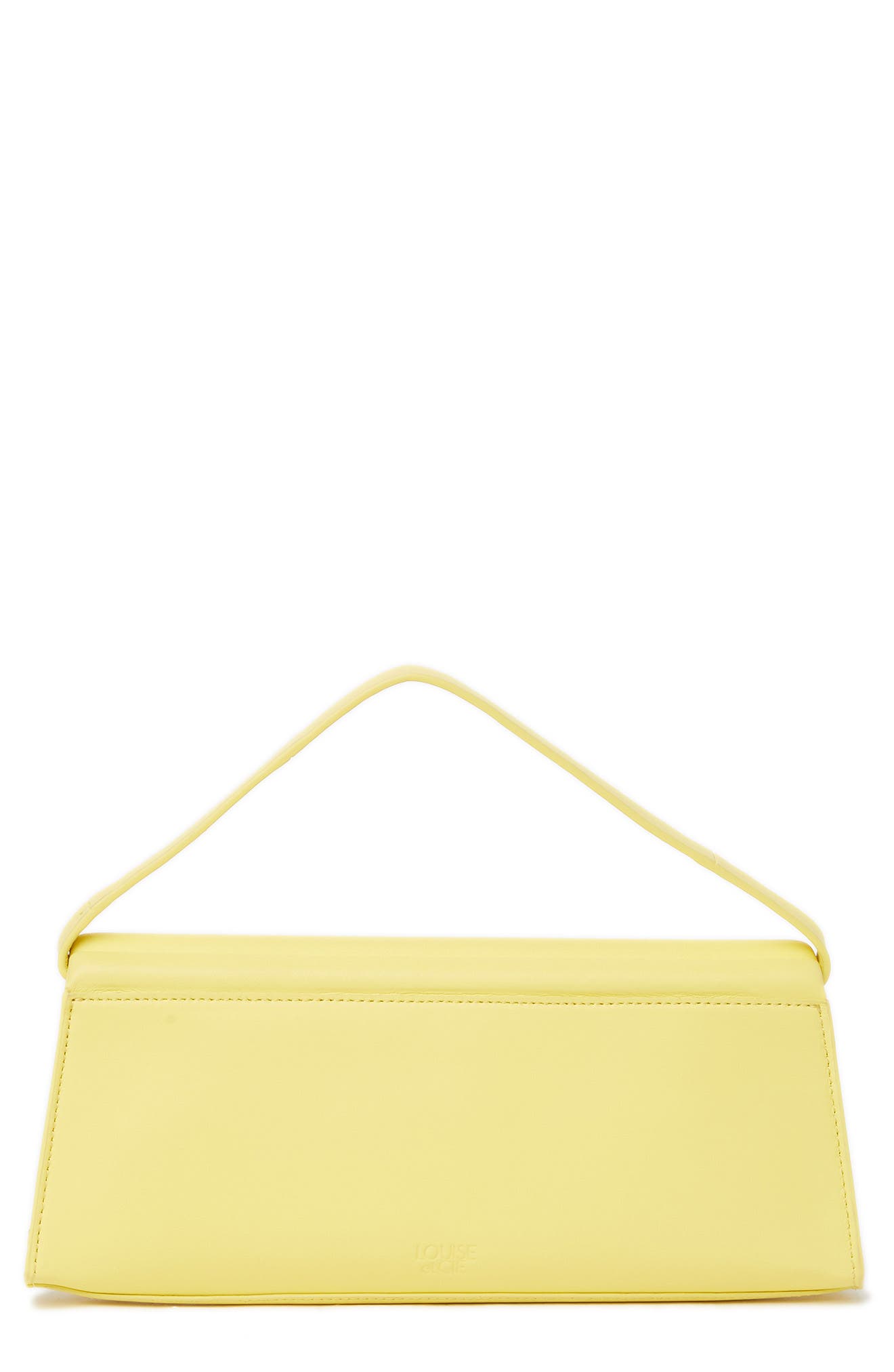 Alez Quilted Padded Leather Clutch, Alternate, color, SUNBEAM