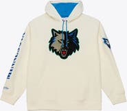 Mitchell & Ness Men's Mitchell & Ness Cream Minnesota Timberwolves Hardwood Classics Chainstitch Premium Fleece Hoodie